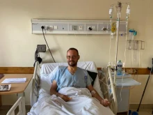 Bishop-elect Christian Carlassare of Rumbek recovers at a hospital in Nairobi, Kenya.